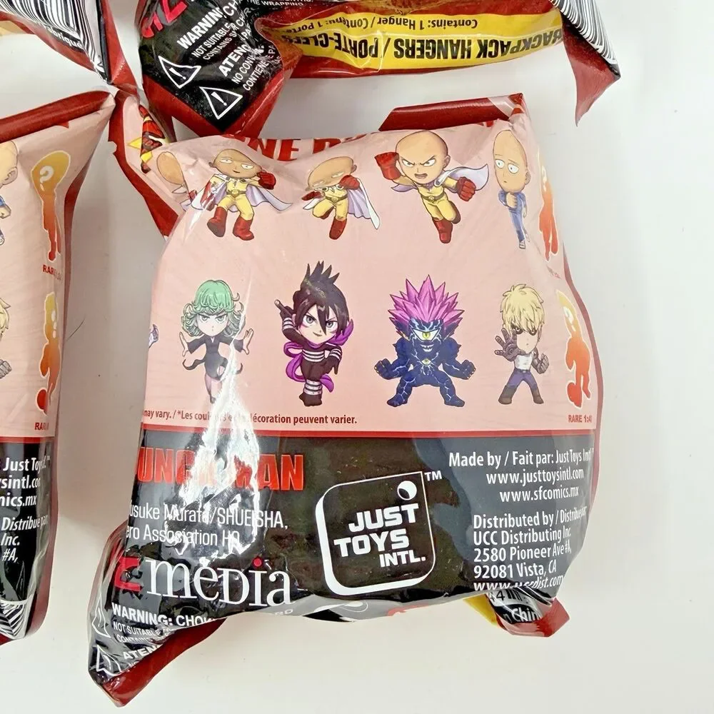 One Punch Man Backpack Hangers Blind Bag Lot of 4 New Sealed Random Figures